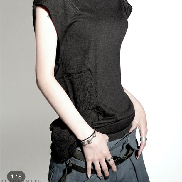 (1회착) 블랙스미스 Bandage Patched Sleeveless