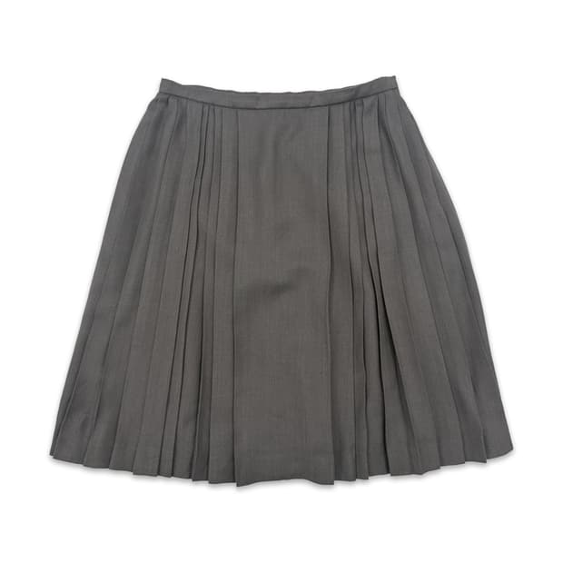 빈티지 KEITH 그레이 플리츠 미디스커트