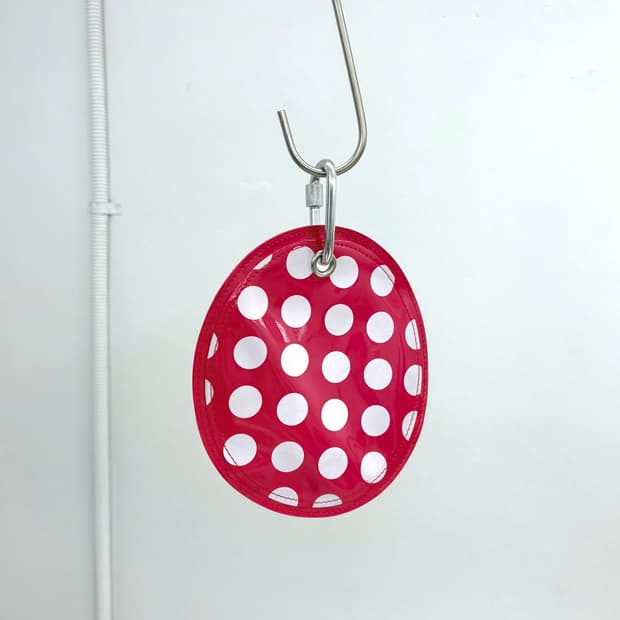 꼼데가르송 도트 파우치 핑크