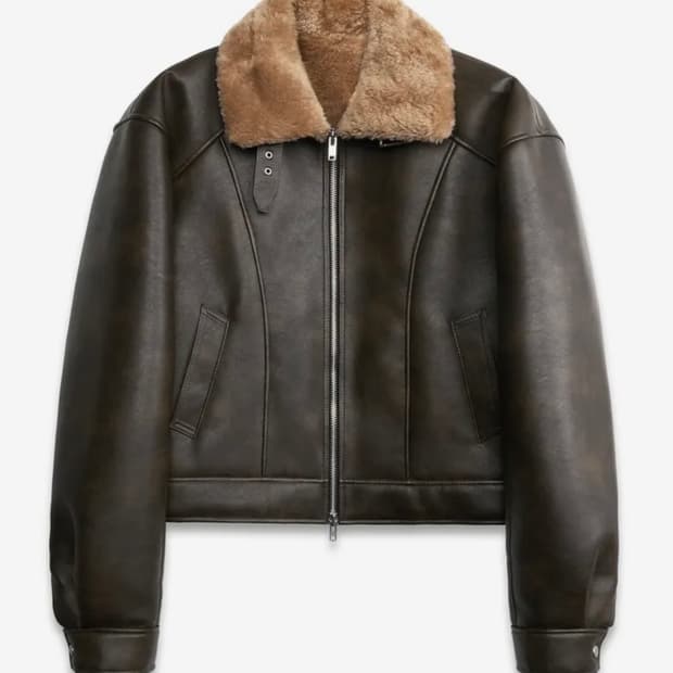 도프제이슨 콘트라스트 무톤 무스탕 자켓 XL