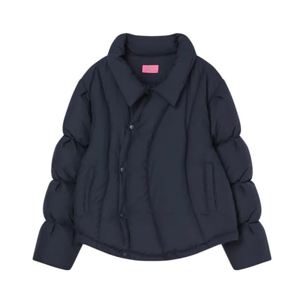 엔와이엑스엑스 커브라인 다운푸퍼 패딩 네이비