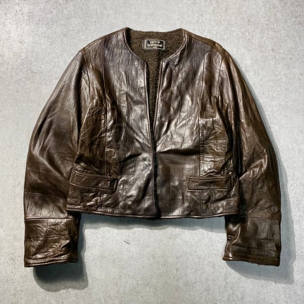 [38] 90s Sylvie Schimmel 양가죽 레더 자켓