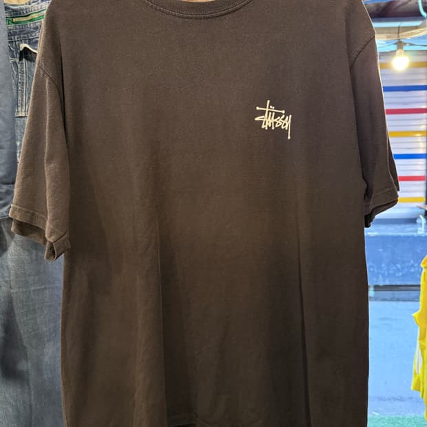 스투시 베이직 로고 반팔 티셔츠 블랙