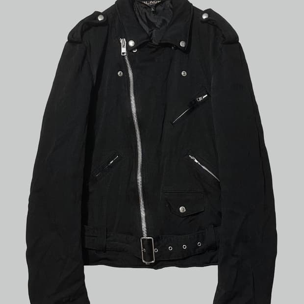 꼼데가르송 블랙 축융 폴리 라이더 M