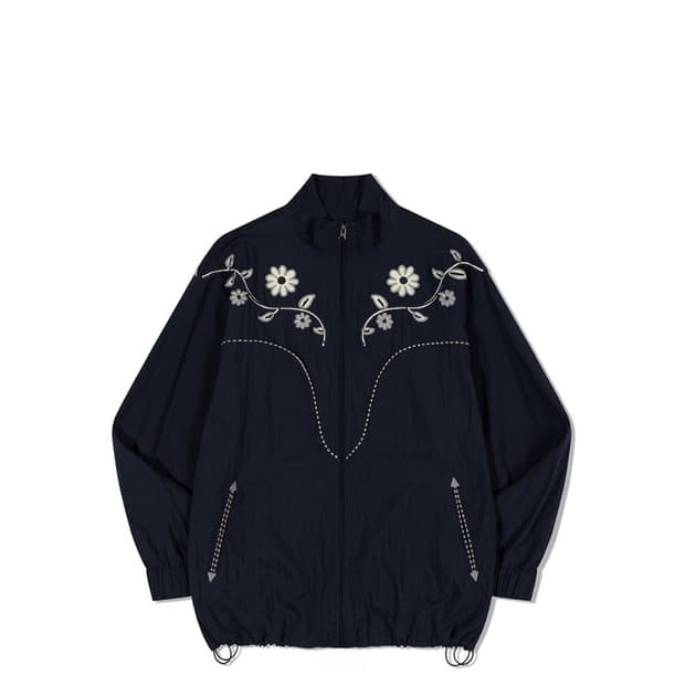프리터 Embroidery Western Windbreaker Navy