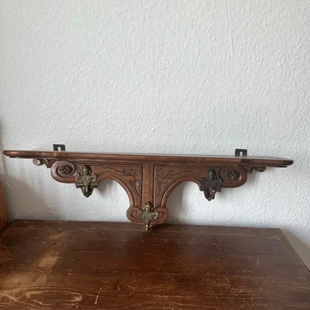 벨기에)빈티지 우드 소녀벽선반