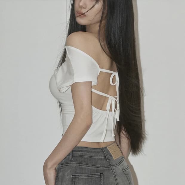 카키포인트 Back Strap T-shirt (ivory)