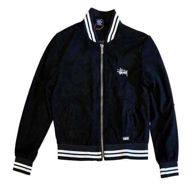 스투시 스웨이드 바시티자켓