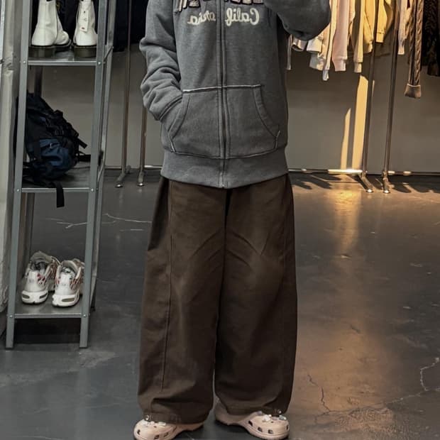 홀리스터 센터로고 울프죠 후드집업 A2875