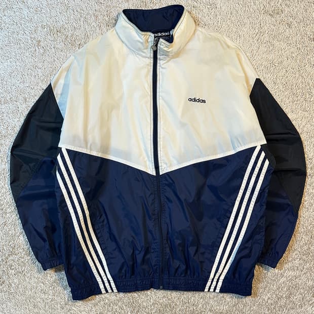 90's 아디다스 올드스쿨 배색 바람막이 자켓