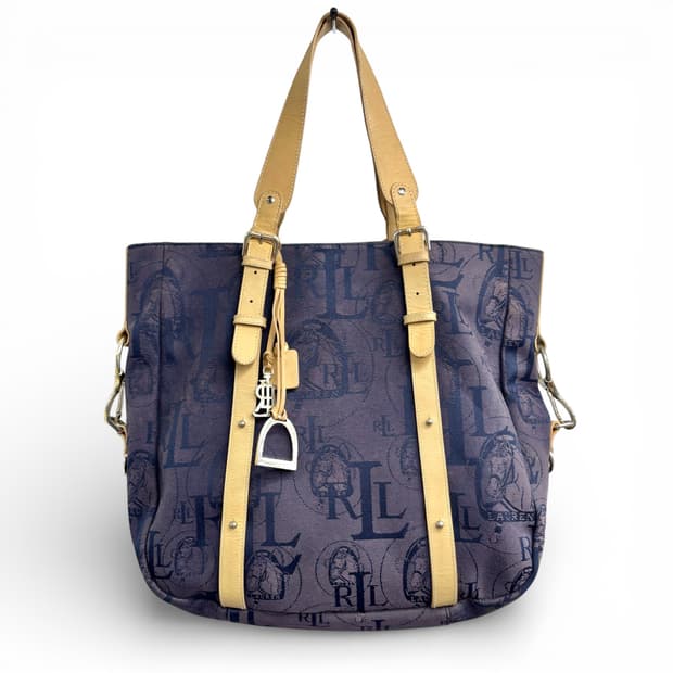 로렌 랄프로렌 자카드 숄더 백