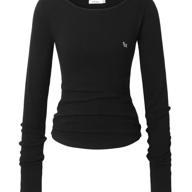 구해요) 쓰리타임즈 히든 로고티 블랙 hidden logo tee