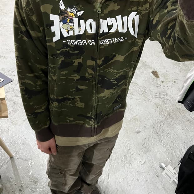 B ONE SOUL camo hood zip up