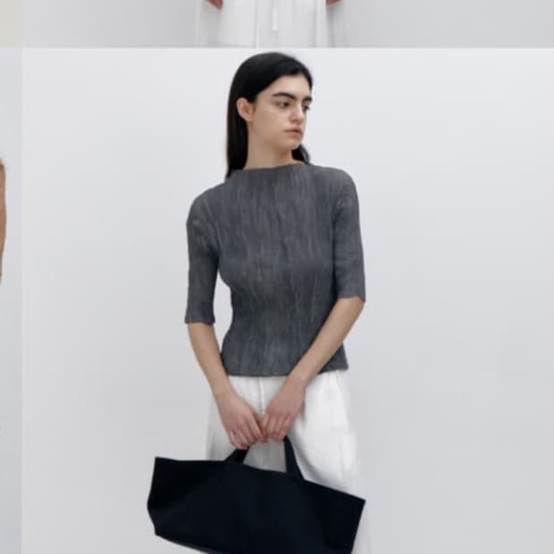 파르벵(fraven)플리츠 블라우스 (회색)새상품