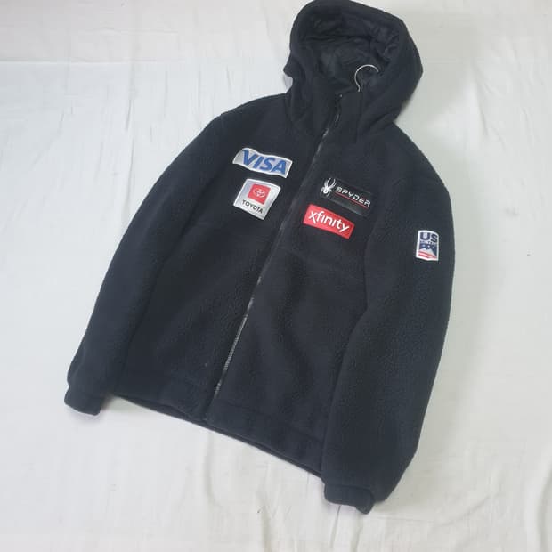 스파이더 블랙 스키팀 도요타 후리스