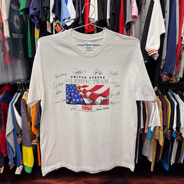 1996년 빈티지 싱글 스티치 U.S.A 국대 싸인 기념 티셔츠