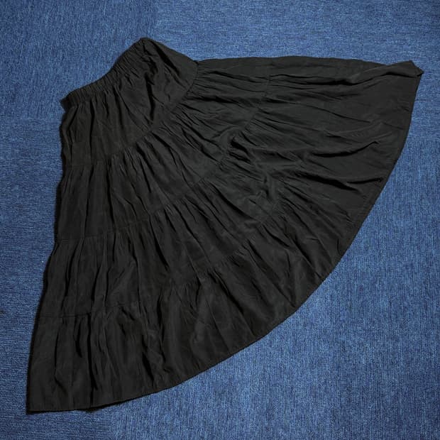 빈티지 블랙 롱 스커트