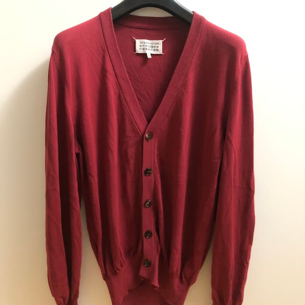 15SS 마르지엘라 엘보우 가디건 L 레드