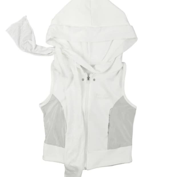 오호스 머플러 복서 후디 집업 화이트