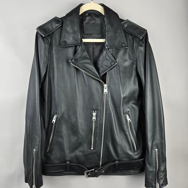 올세인츠 L 다위 바이커 오버핏 라이더 가죽 자켓 ALLSAIN