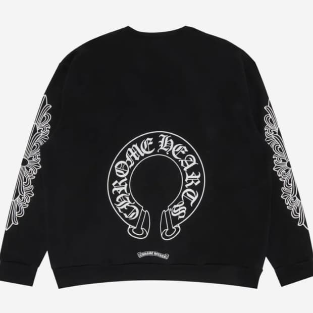 크롬하츠 홀스슈 로고 스웻셔츠 블랙 2XL