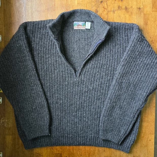 EMS 빈티지 헤비 울 니트 XXL , Made In Hong Kong