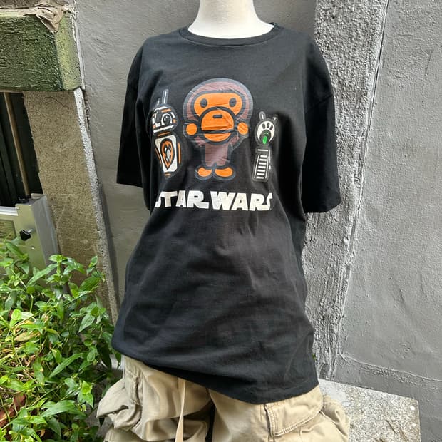 *rare* bape 베이프 스타워즈 프린팅 티셔츠