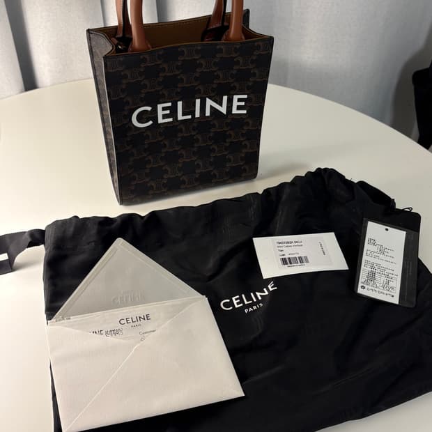 셀린느 트리옹프 캔버스 & 셀린느 프린트 카프스킨 미니