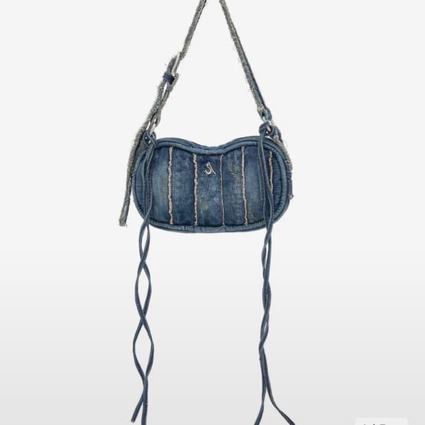 AFTERHOURS 애프터아워즈 데님 웨스턴 컷 오프 숄더백