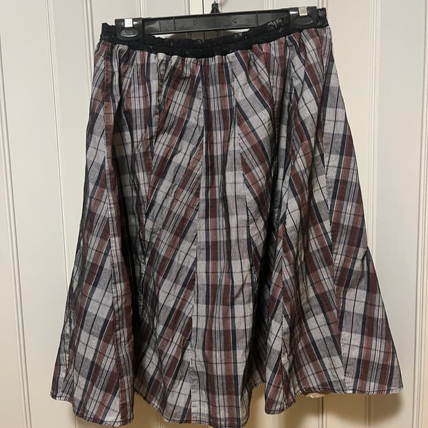 빈티지 체크스커트