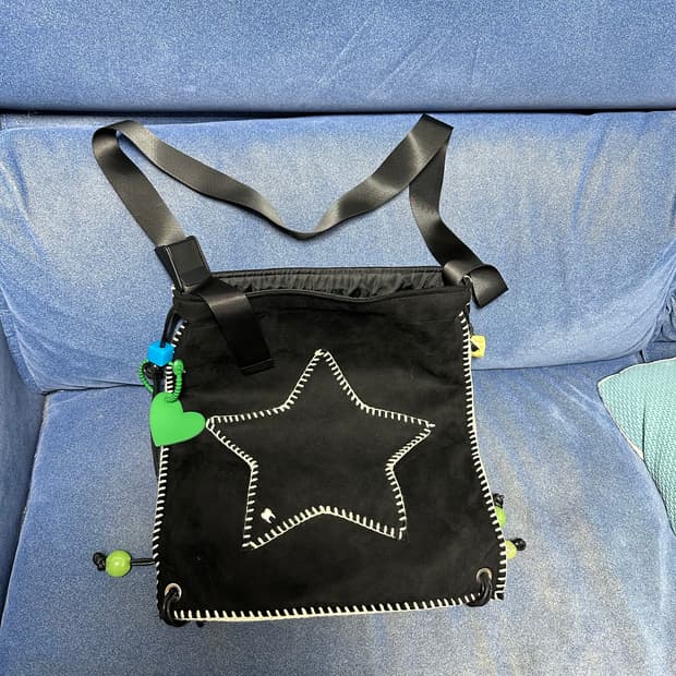 스티치 스웨이드 대왕 별 크로스백 JPN 하구미 스즈코 하라주쿠