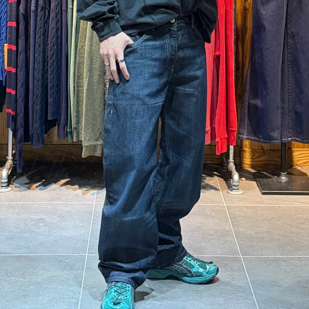 33in 리바이스 503 Loose 워싱 셀비지 데님팬츠