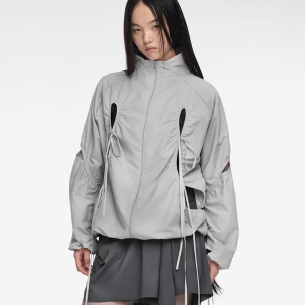 나체 cut-out wind breaker 컷아웃 윈드브레이커 바람막이