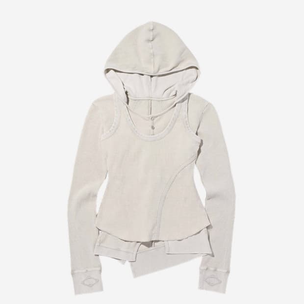 Mischief Layered Waffle Hoodie Set B