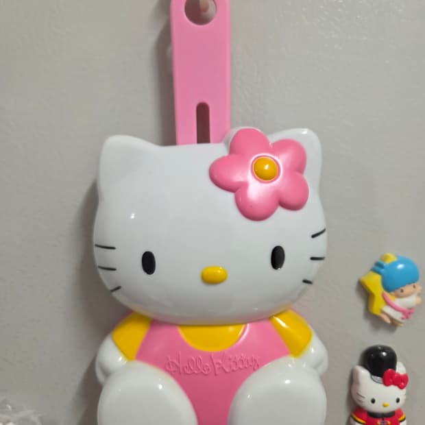 산리오 고전키티 카오하나키티 빗자루 쓰레받이