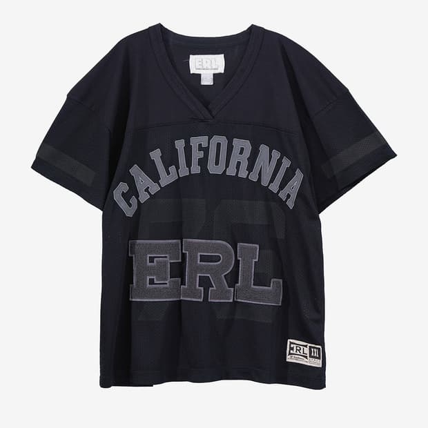 [S,M,L]이알엘 ERL 26ss 캘리포니아76 매쉬 풋볼티/블랙