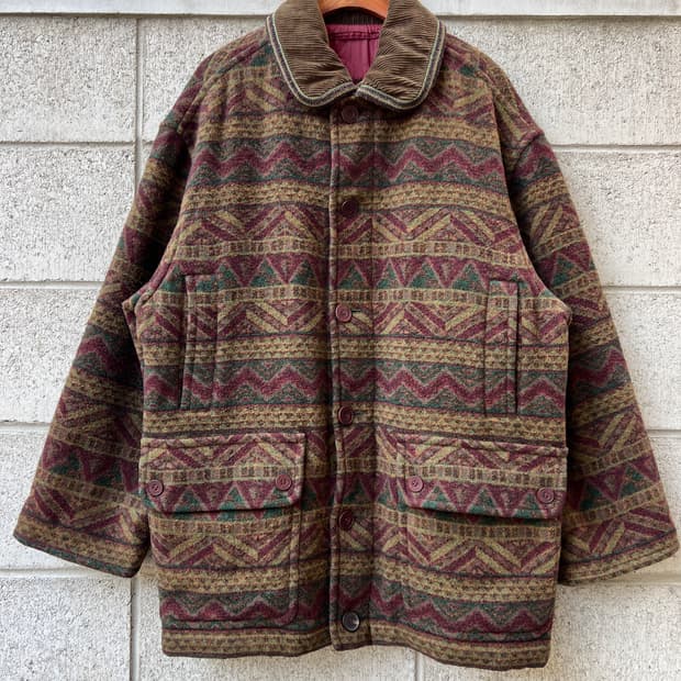 90s MISSONI SPORT AZTEC WOOL 미쏘니스포츠울자켓