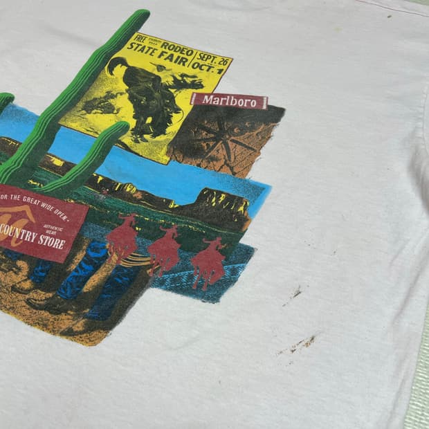 90s 빈티지 말보로 선인장프린팅 티셔츠 XL
