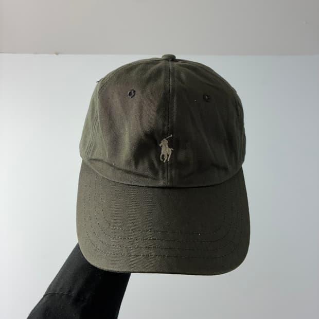 Polo  폴로 랄프로렌 자수 카키 볼캡 