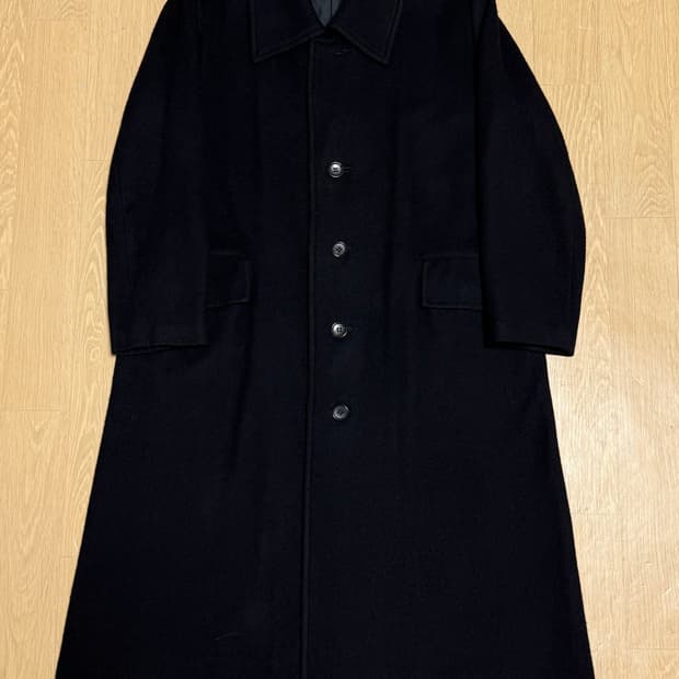 요지 야마모토 느와르 싱글 울 코트