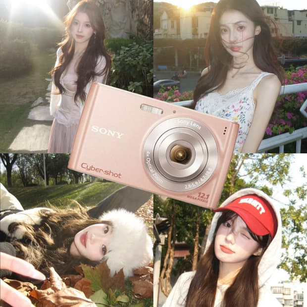 인기!희귀)SONY CYBERSHOT dsc-w510 빈티지 핑크 디카