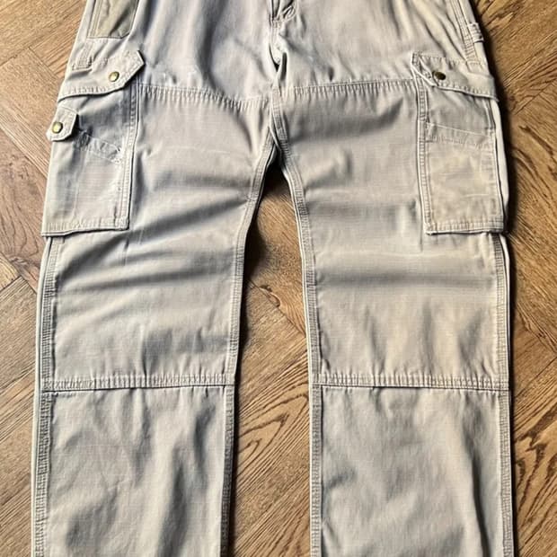 칼하트 USA 데저트 탄 립스탑 카고 더블니 워크팬츠
34사이즈