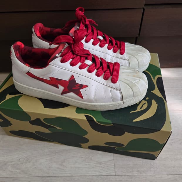 베이프 스컬 스타 레드 신발 275