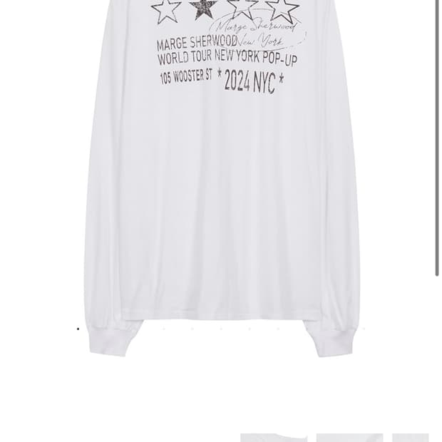 마지셔우드 NEW YORK STAR LONG SLEEVE_white