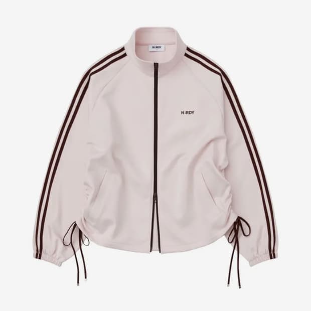 널디 우먼스 리본 트랙탑 25SS 베이비핑크 XS