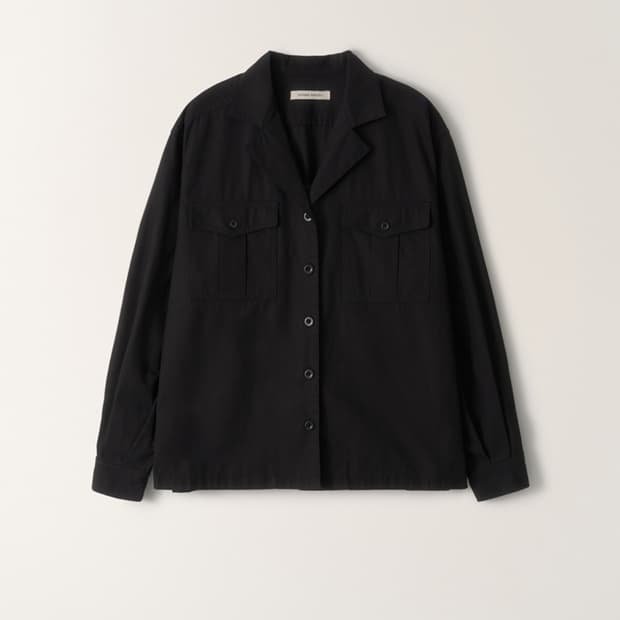 낫띵리튼 Gardeners cotton shirt (Charcoal)