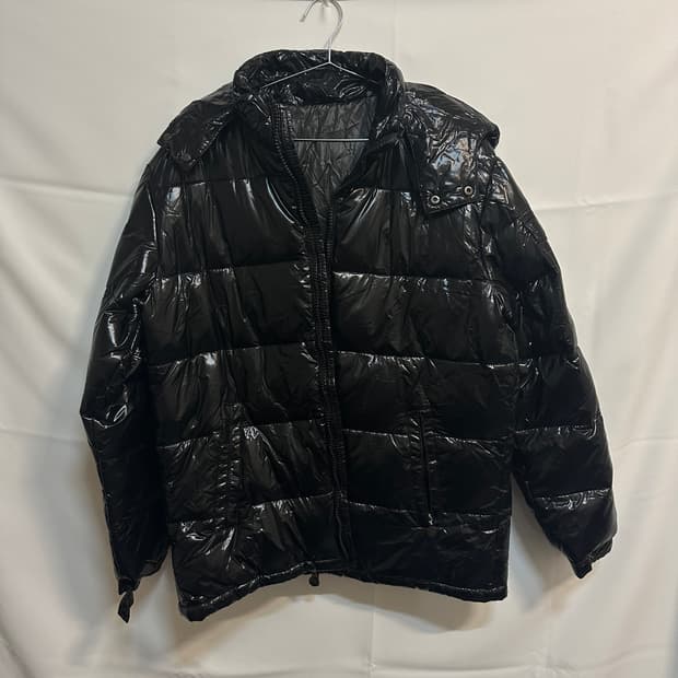 블랙 유광 숏패딩 2XL