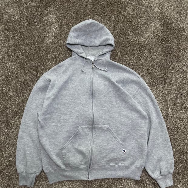 90s russell athletic hoodie zip up