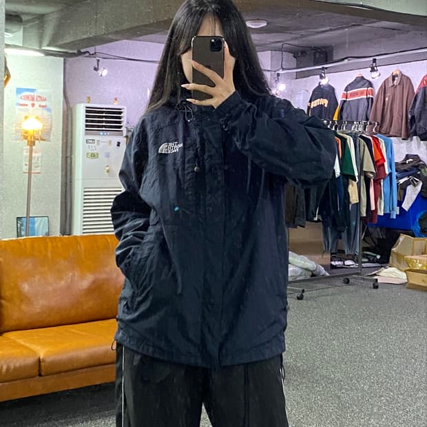 노스페이스 하이벤트 블랙 후드 바람막이 B5379