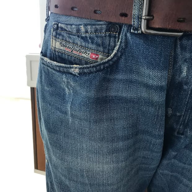 vintage brown leather belt